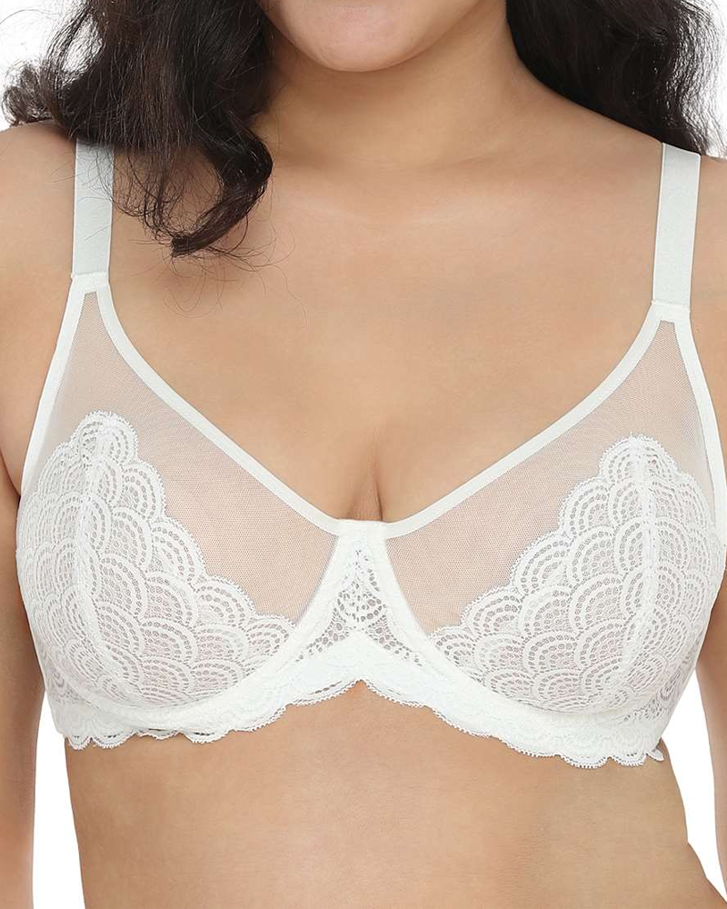 Women's Mermaid Scale Lace Unlined Bra