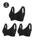 Solid Color Four Rows Adjustable Wireless Women's Bra