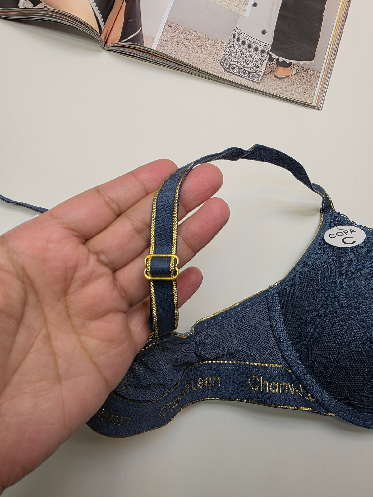 Front Buckle  Double Padded Full Coverage Bra.